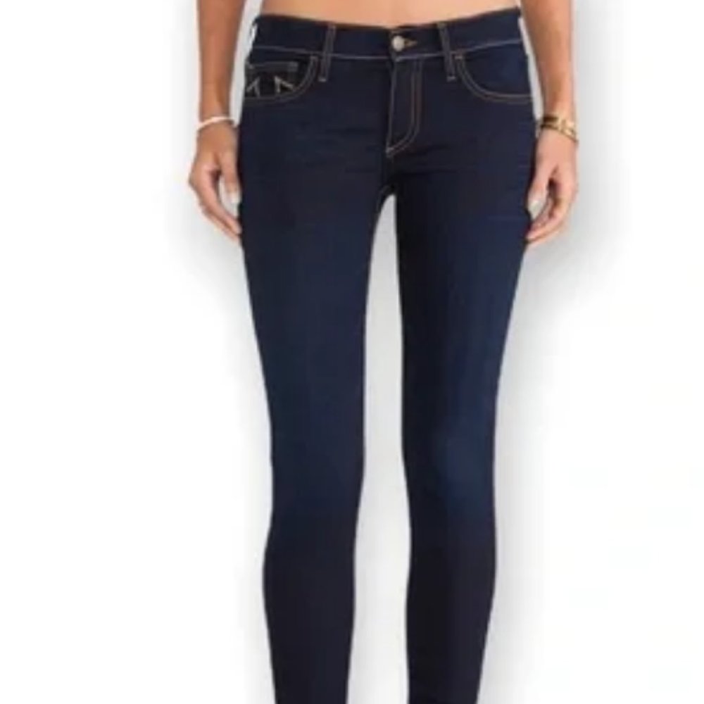 True Religion Low Rise Casey Super Skinny Dark Wash Jeans 27